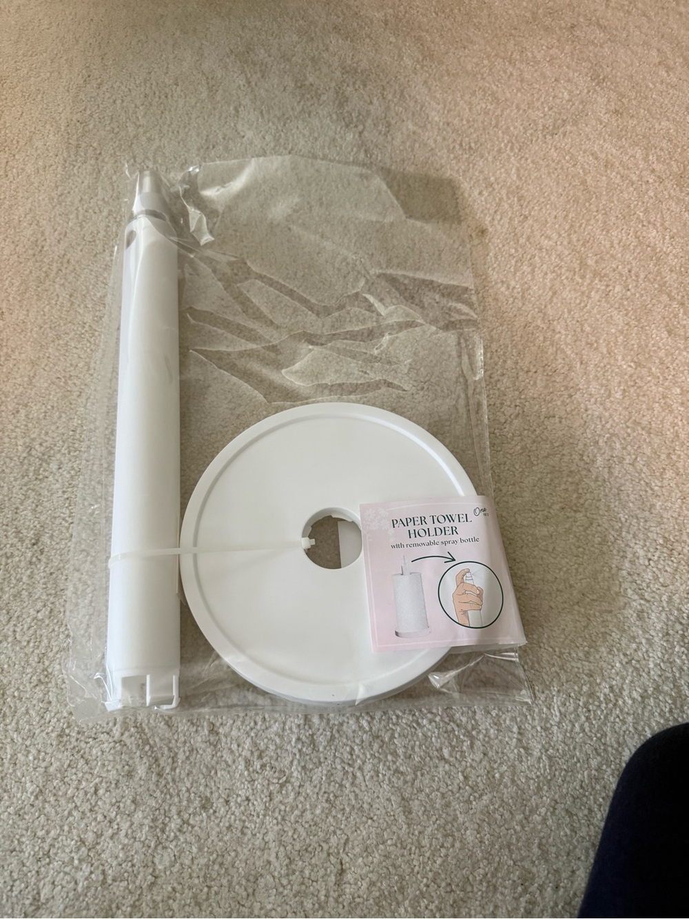 Paper Towel Holder Stand in White